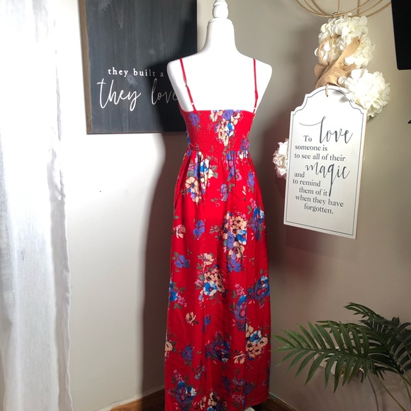 NWT Band of Gypsies Floral Corset Style Maxi Dress - Picture 5 of 8